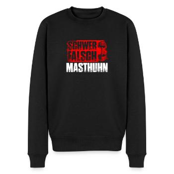 Broiler Chicken Bodybuilding Bodybuilder Gym Weight Training - Men's Premium Organic Jumper - black - Front - Nico (187cm)