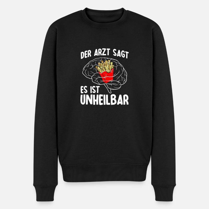 Frites incurables frites - Pull Premium bio Homme - noir