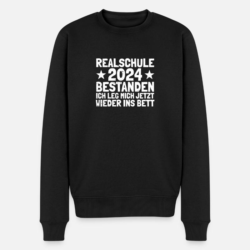Realschule 2024 a passé Realschullabschluss - Pull Premium bio Homme - noir