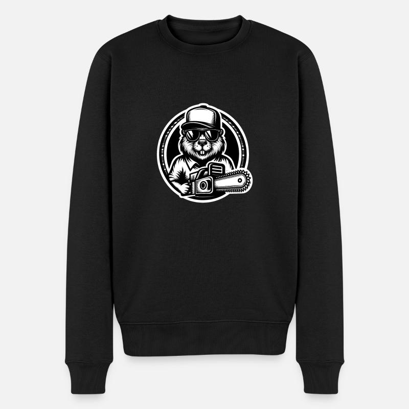 Castors Menuiserie Bûcherons Bûcherons - Pull Premium bio Homme - noir