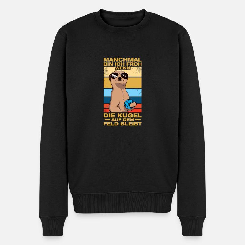 Die Kugel Petanque Boule Boulespieler - Männer Premium Bio Pullover - Schwarz