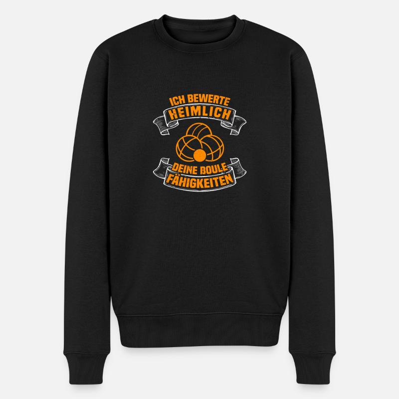 Boule Fähigkeiten Petanque Boule Boulespieler - Männer Premium Bio Pullover - Schwarz