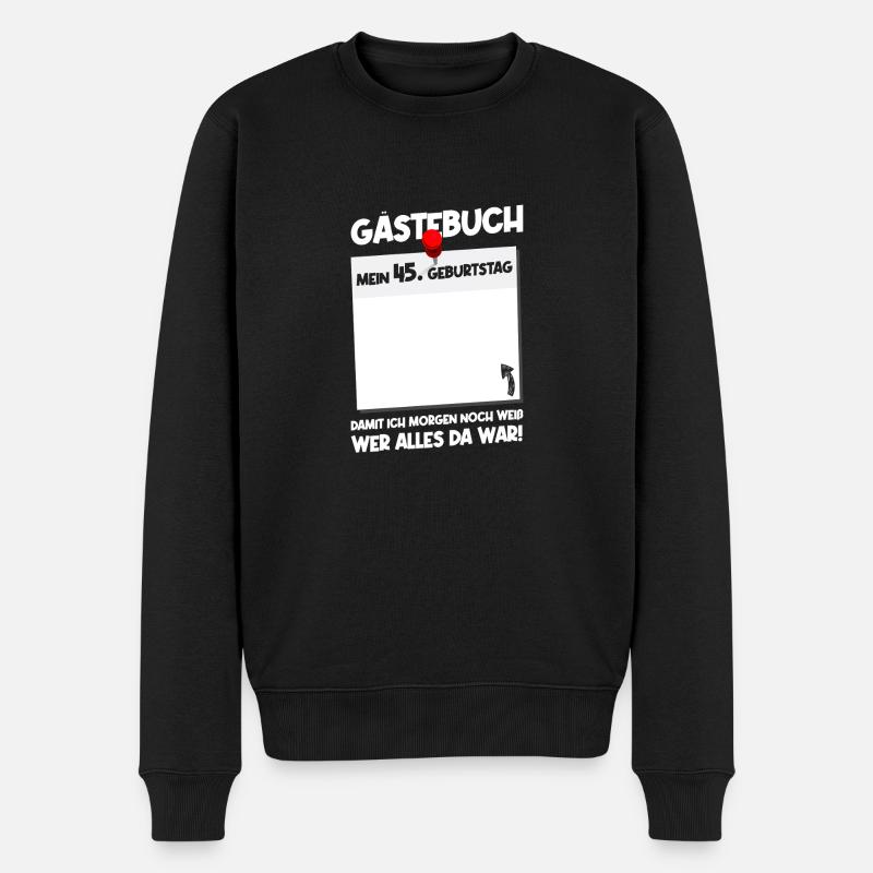 45e anniversaire Né Cadeau d’anniversaire des années 1980 - Pull Premium bio Homme - noir