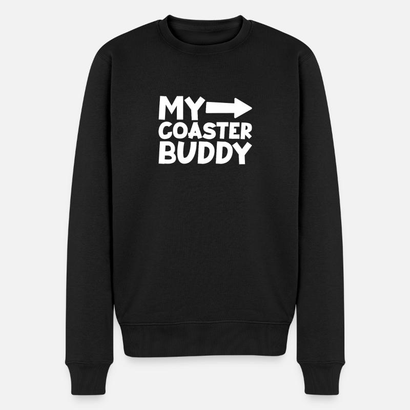 Coaster Buddy Freizeitpark Achterbahn - Männer Premium Bio Pullover - Schwarz