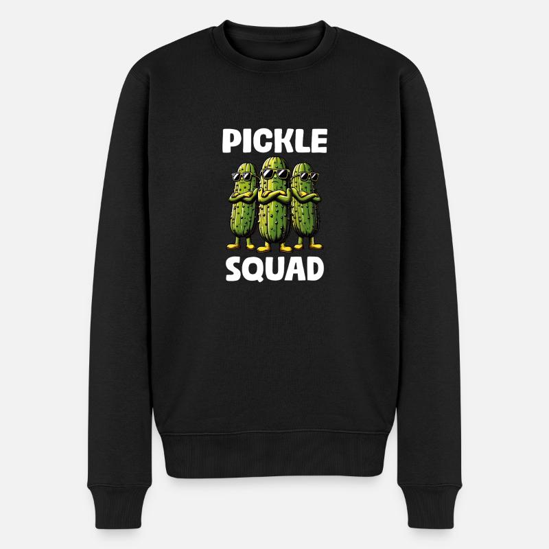 Pickle Squad Concombre drôle Cornichon Amateur de concombre - Pull Premium bio Homme - noir