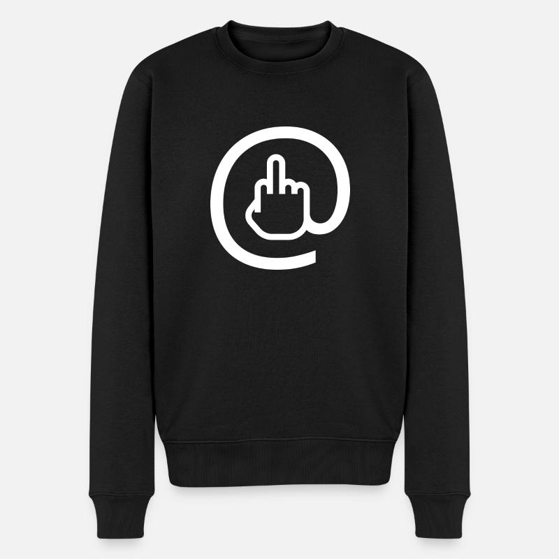 Majeur / doigt puant pour nerds - Pull Premium bio Homme - noir