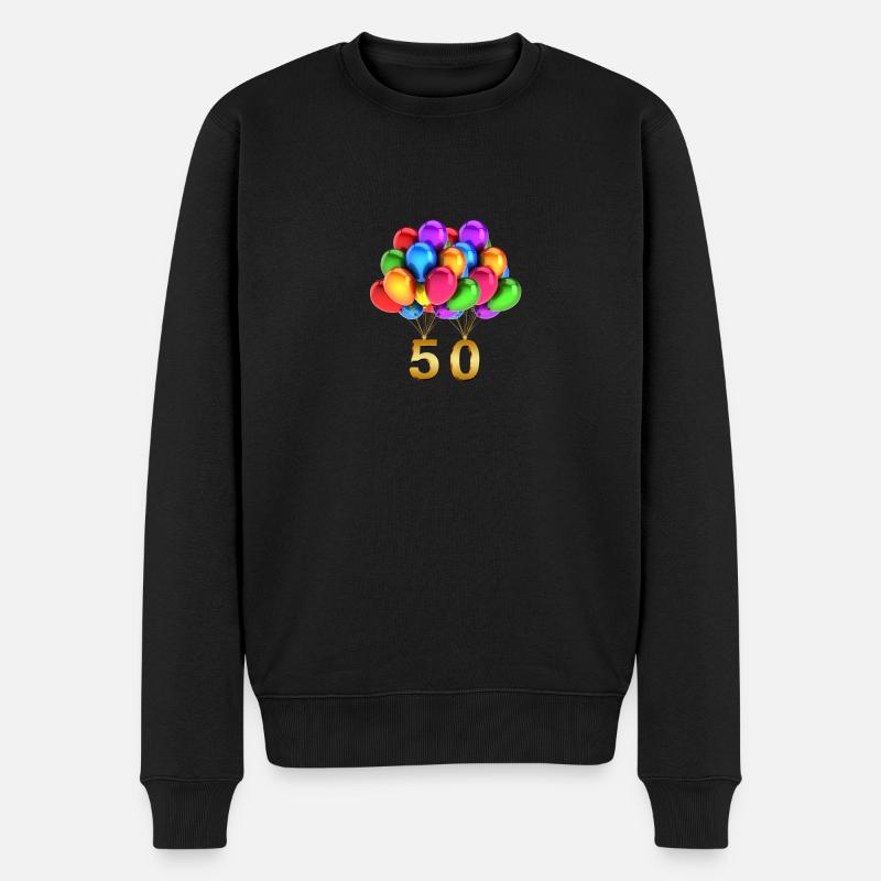 Idée cadeau ballons 50e anniversaire - Pull Premium bio Homme - noir