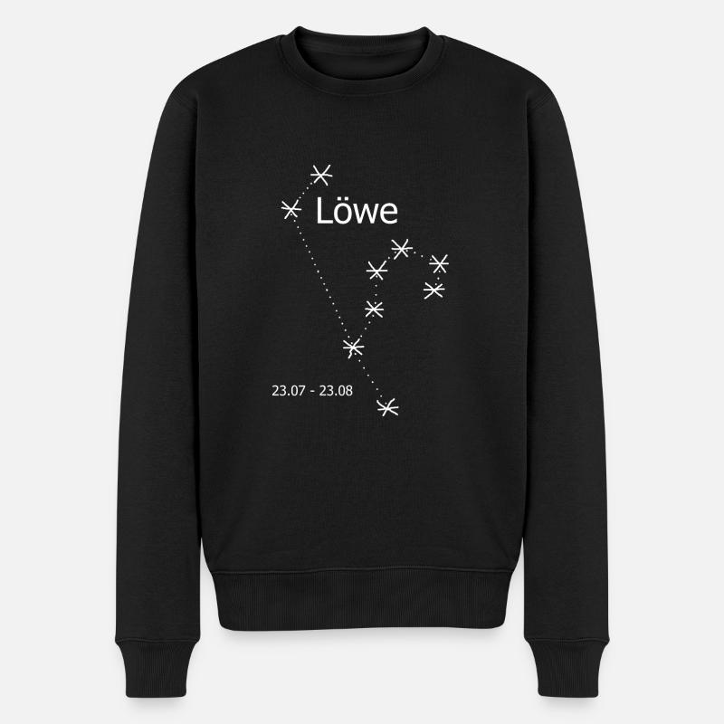 Sternbild Löwe - Männer Premium Bio Pullover - Schwarz