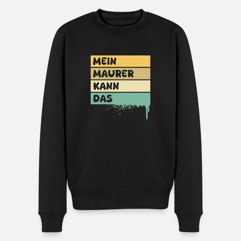 Beruf Maurer - Männer Premium Bio Pullover - Schwarz
