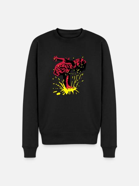 splash - Männer Premium Bio Pullover - Schwarz
