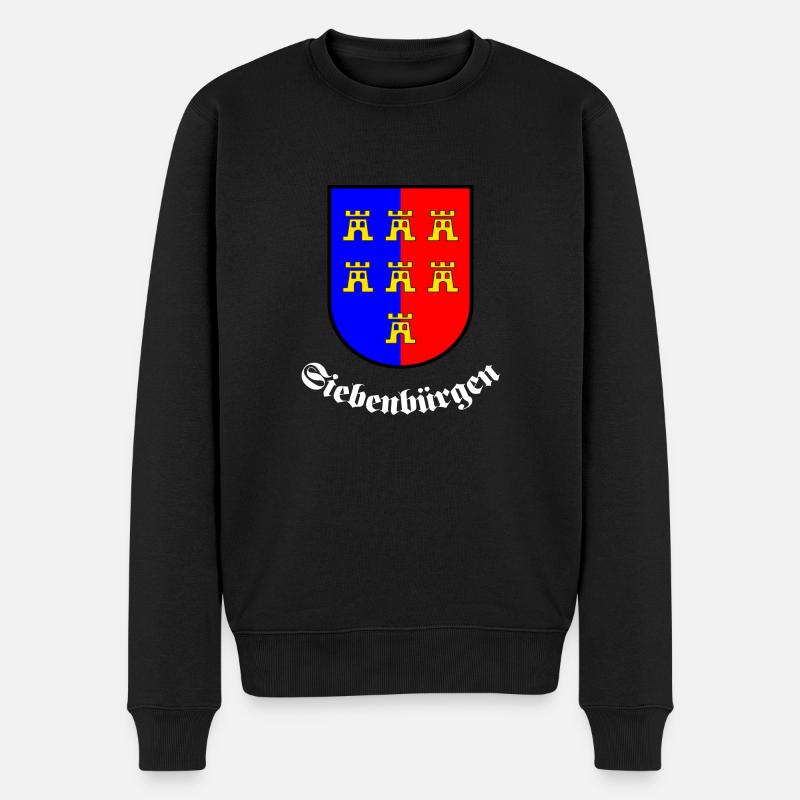 Siebenbürger-Sachsen Wappen "Siebenbürgen" - Männer Premium Bio Pullover - Schwarz