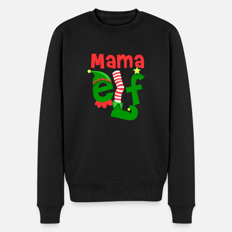 Mama Elf - Pull Premium bio Homme - noir