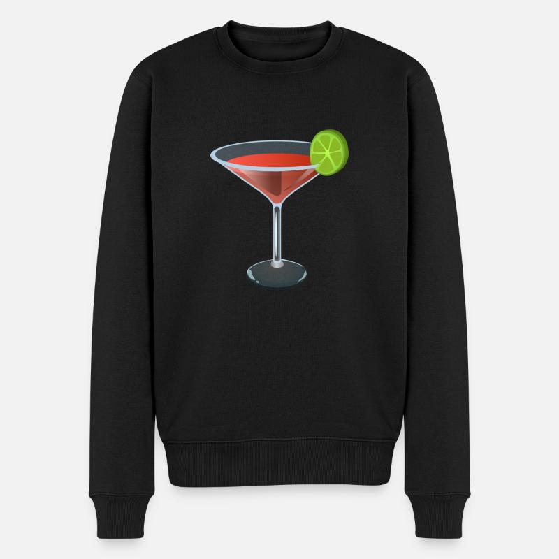 Cocktail - Männer Premium Bio Pullover - Schwarz