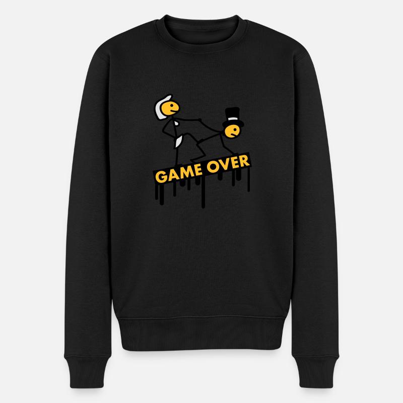 bachelor_party_game_over - Männer Premium Bio Pullover - Schwarz