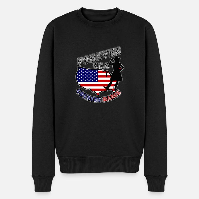forever usa country dance - Pull Premium bio Homme - noir