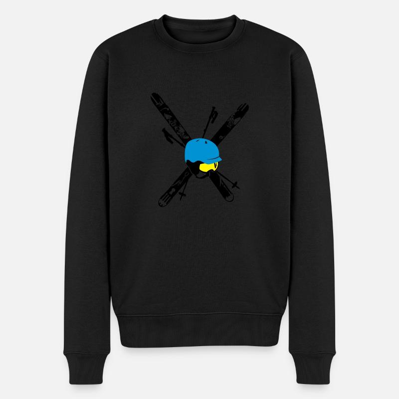 Free Ski Compilation - Männer Premium Bio Pullover - Schwarz