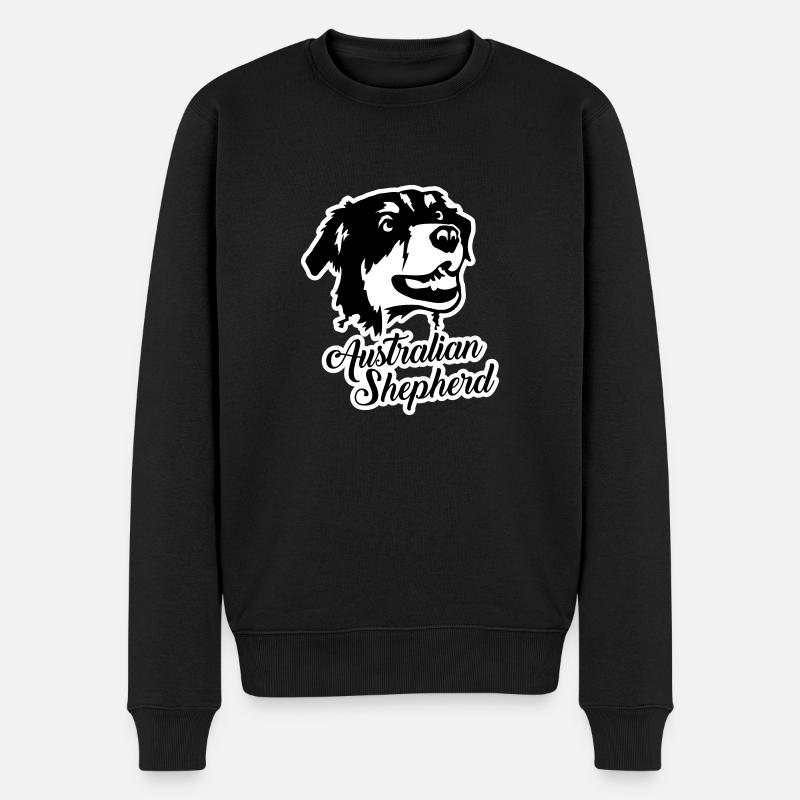 Australian Shepherd - Männer Premium Bio Pullover - Schwarz
