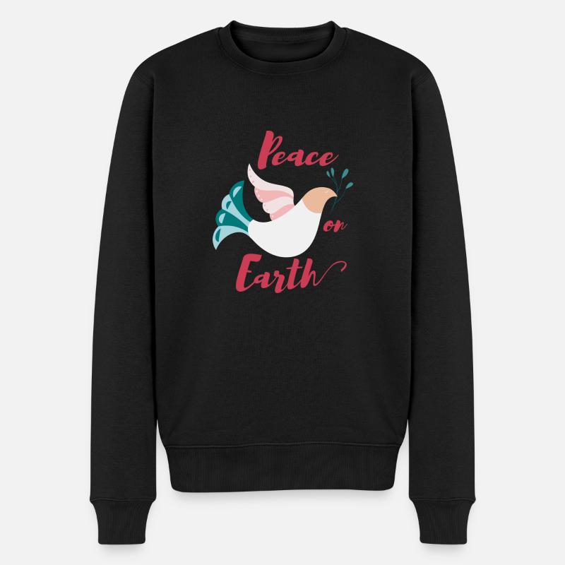 Colombe de Noël disant - Pull Premium bio Homme - noir