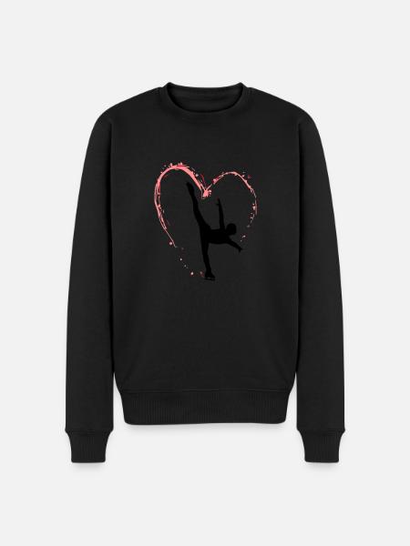 Heart skating - Men's Premium Organic Jumper - black