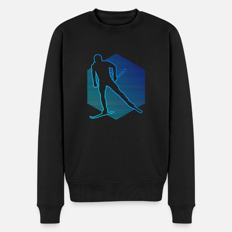 Langlauf Classic Damen Herren Langlauf Langlauf Kl - Männer Premium Bio Pullover - Schwarz