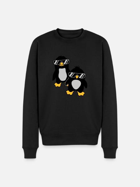 Penguins Crew 2 Amis - Pull Premium bio Homme - noir