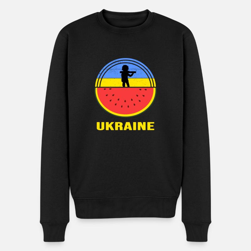 kherson UKRAINE Pastèque « Liberté Ukraine » - Pull Premium bio Homme - noir
