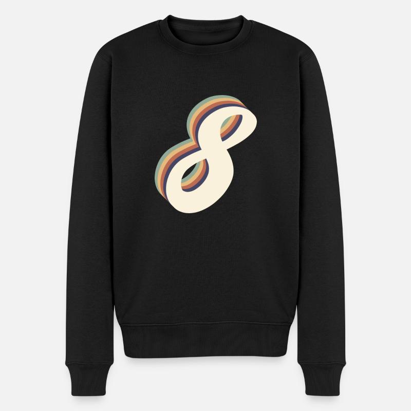 8e anniversaire vintage - Pull Premium bio Homme - noir