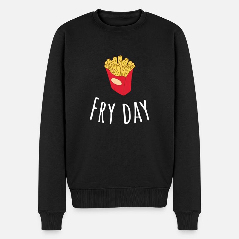 Fry day - Pull Premium bio Homme - noir