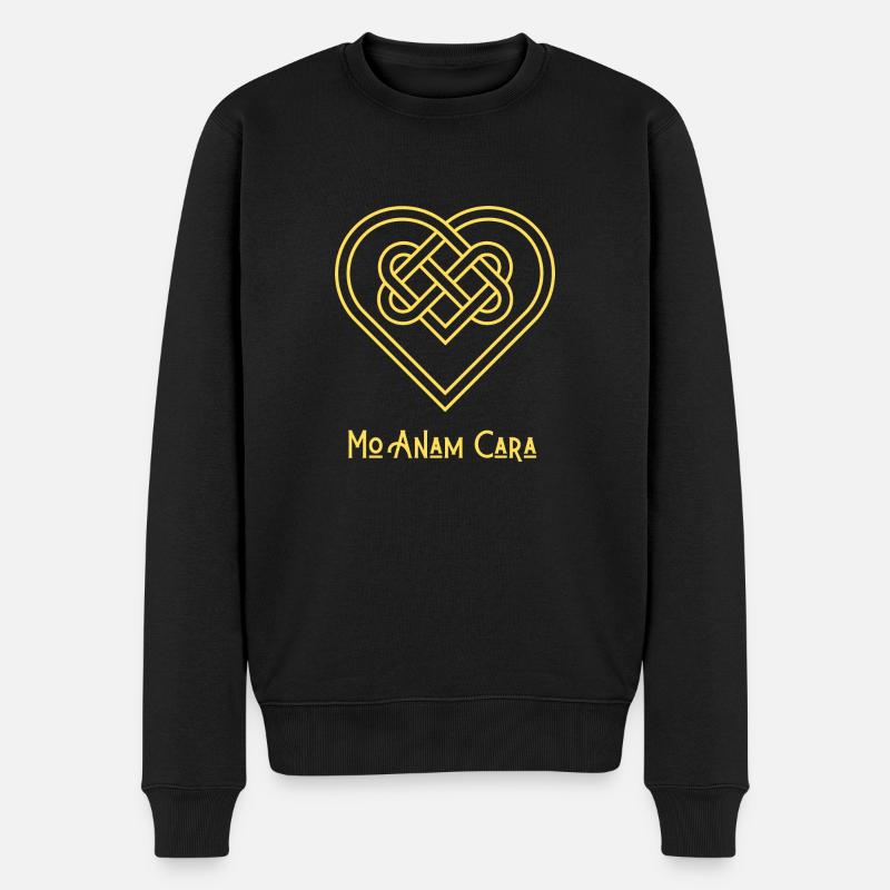 MoAnam Cara Heart Triskel - Pull Premium bio Homme - noir