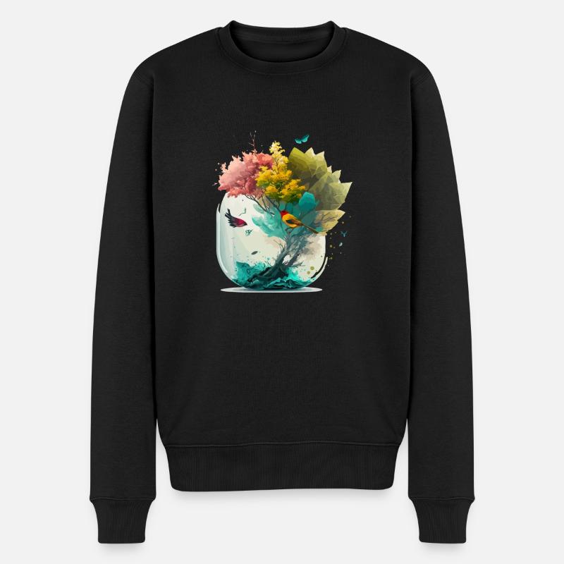Der Miniaturwald - Männer Premium Bio Pullover - Schwarz