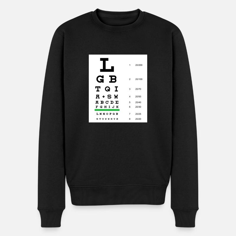 LGBTQIA+ Sehtafel - Männer Premium Bio Pullover - Schwarz