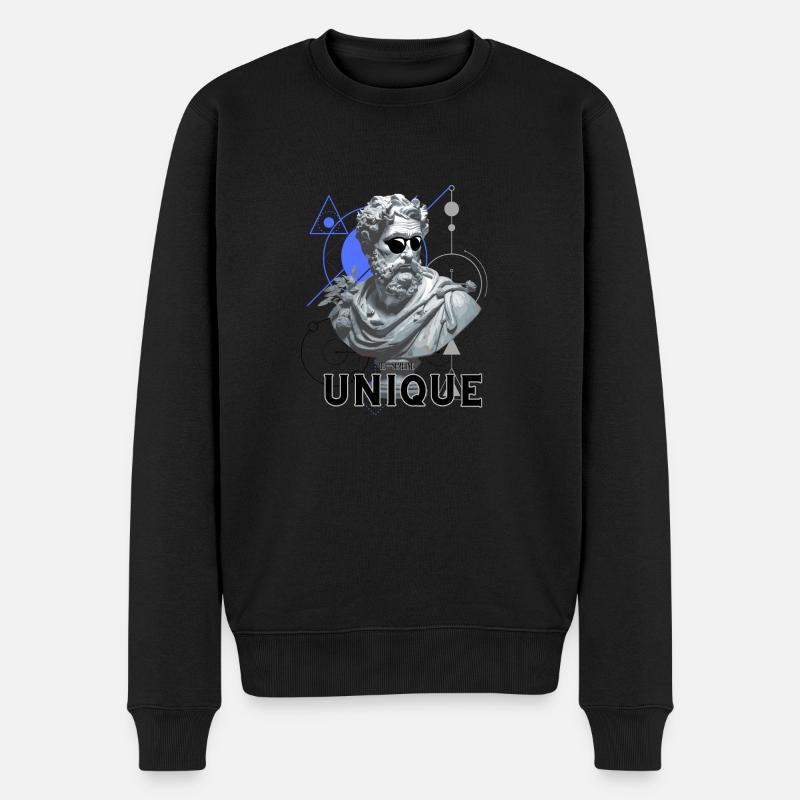 Seien Sie einzigartig - Männer Premium Bio Pullover - Schwarz