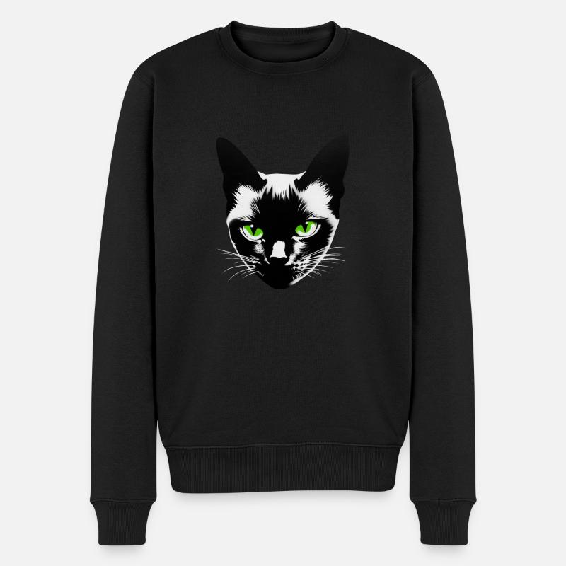 Visage de chat - Pull Premium bio Homme - noir