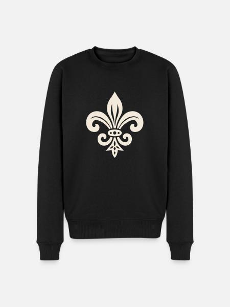 Simple Fleur de lis Design - Pull Premium bio Homme - noir