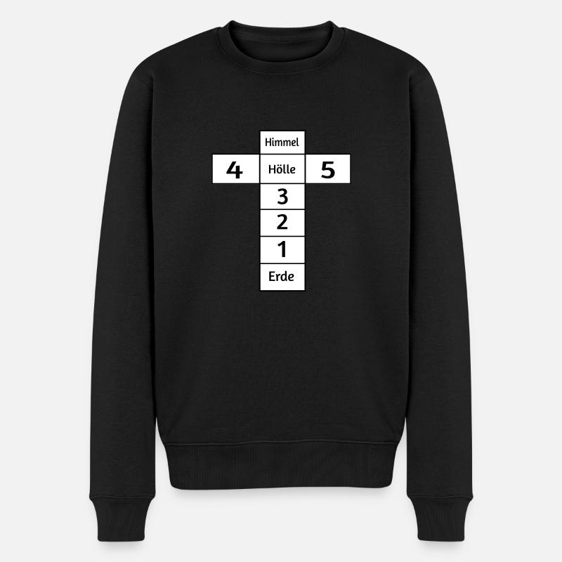 Himmel und Hölle - Männer Premium Bio Pullover - Schwarz