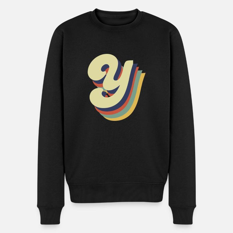 Lettre y rétro - Pull Premium bio Homme - noir