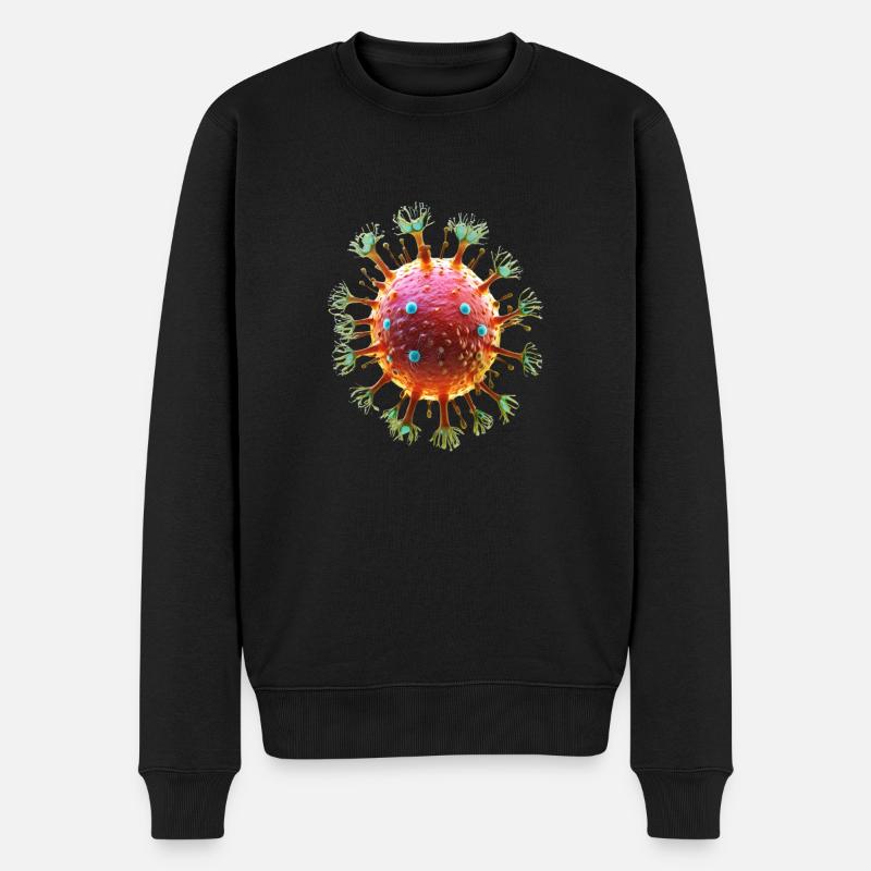 Virus - Männer Premium Bio Pullover - Schwarz