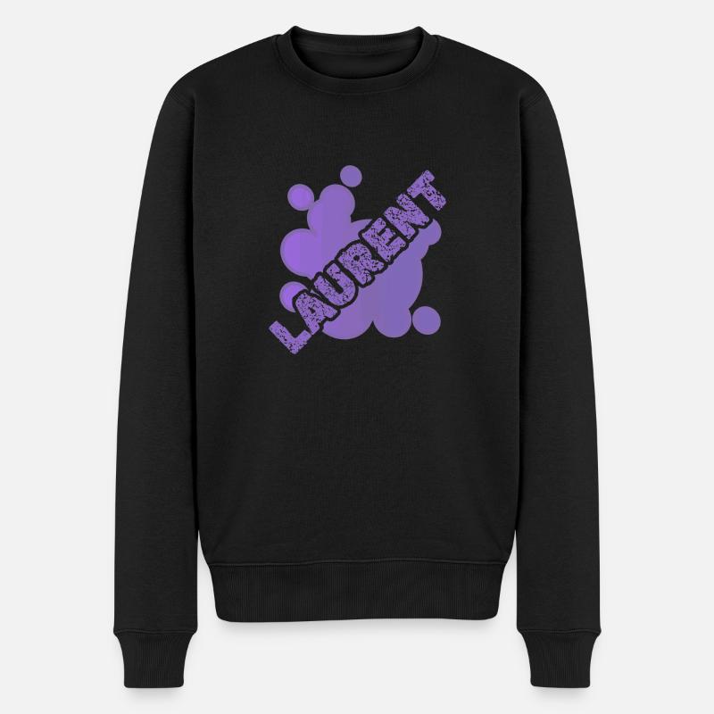 Laurent comme prénom - Pull Premium bio Homme - noir