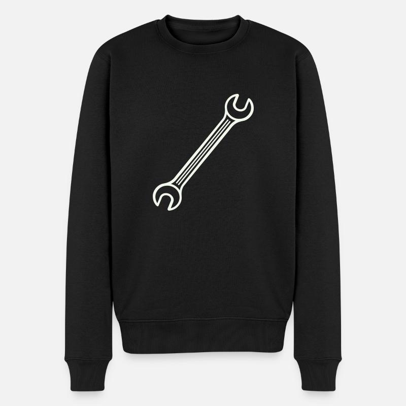 Schraubenschlüssel - Männer Premium Bio Pullover - Schwarz