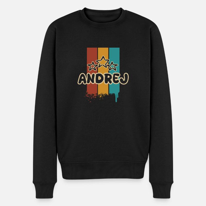 Andrej Andrej - Männer Premium Bio Pullover - Schwarz