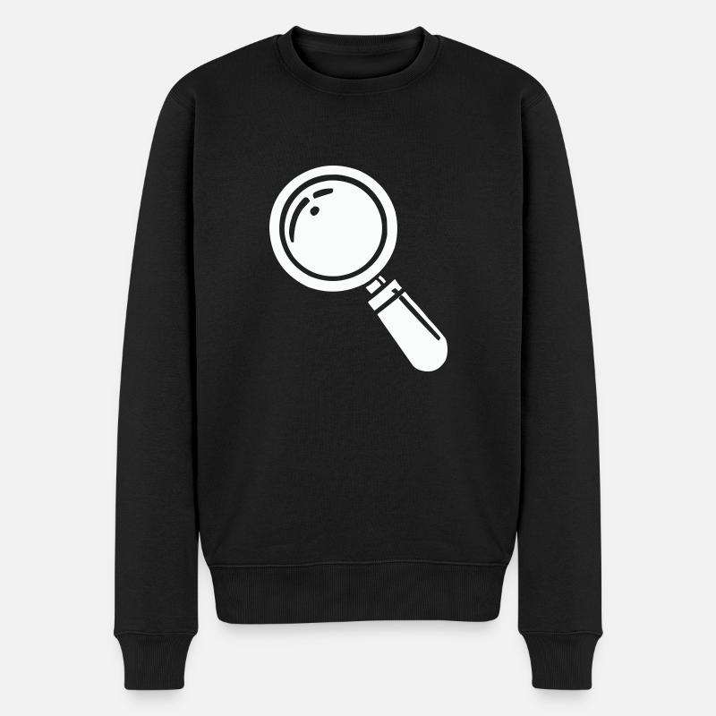 lupe - Männer Premium Bio Pullover - Schwarz