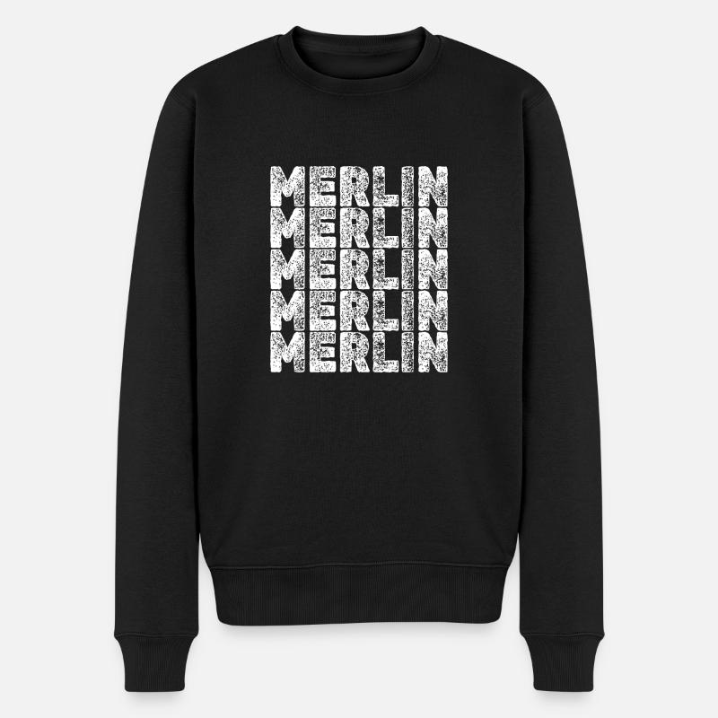 Héros Merlin - Pull Premium bio Homme - noir