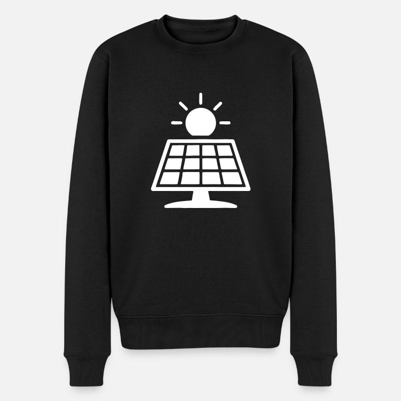 Solar Panele Photovoltaik Anlage - Männer Premium Bio Pullover - Schwarz