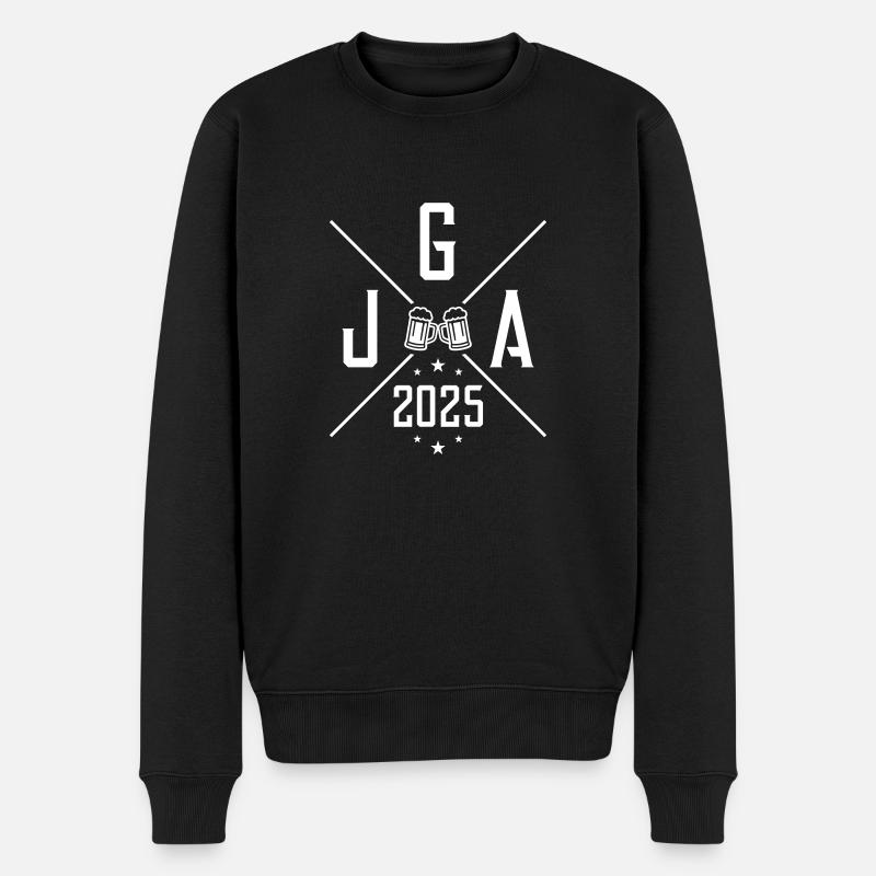 Jga 2025 Bier Junggesellen - Männer Premium Bio Pullover - Schwarz