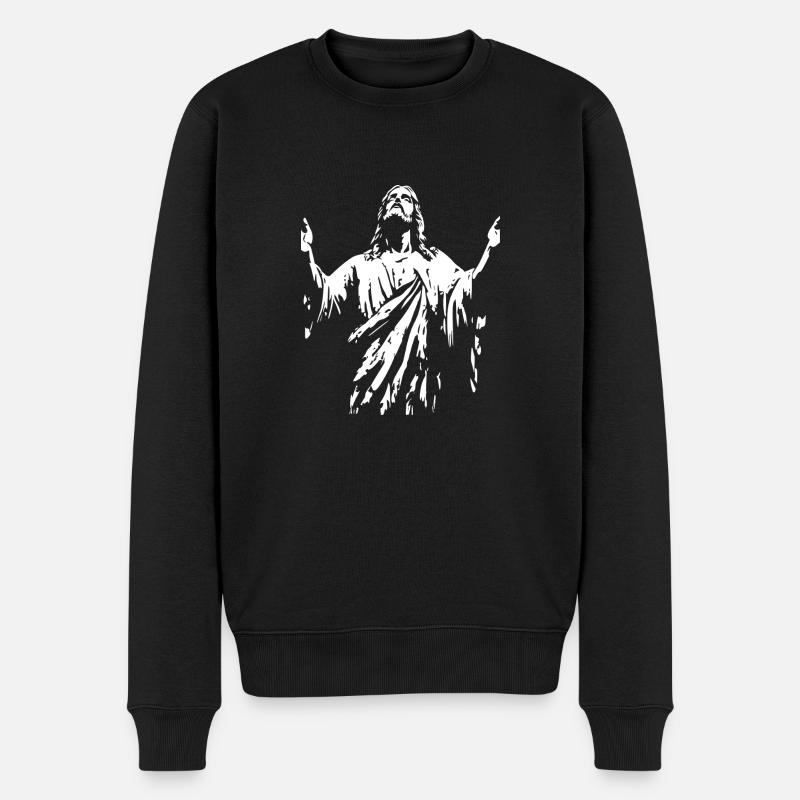 Jésus-Christ Dieu Chrétien - Pull Premium bio Homme - noir