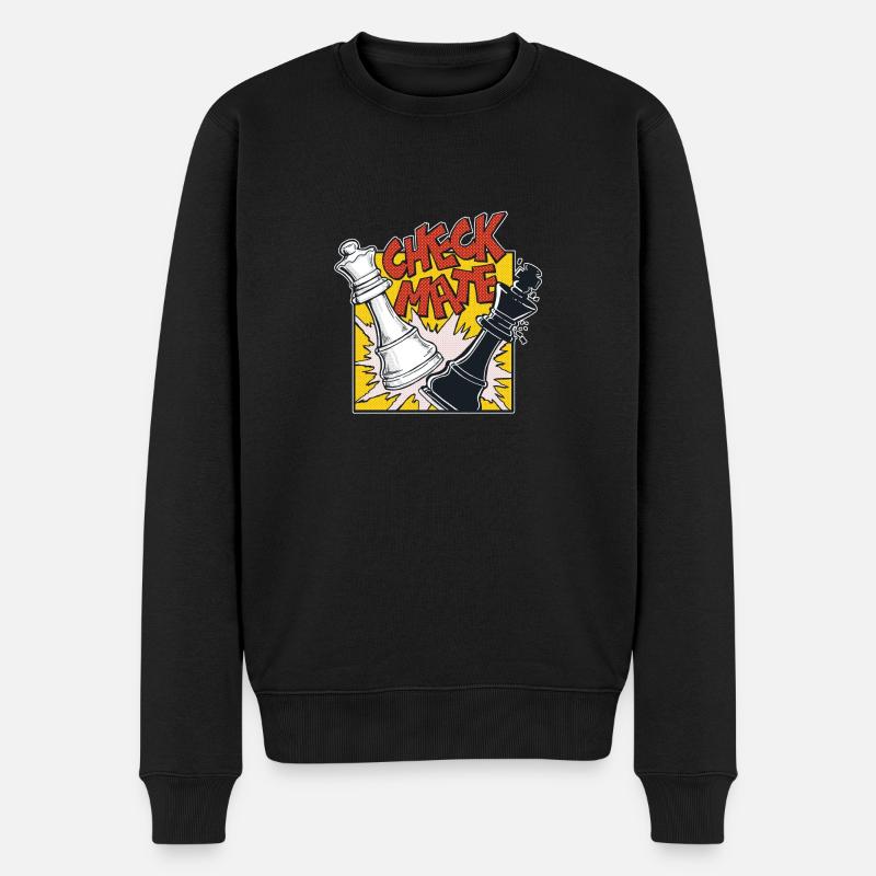 CHECKMATE (Schachmatt) - Männer Premium Bio Pullover - Schwarz