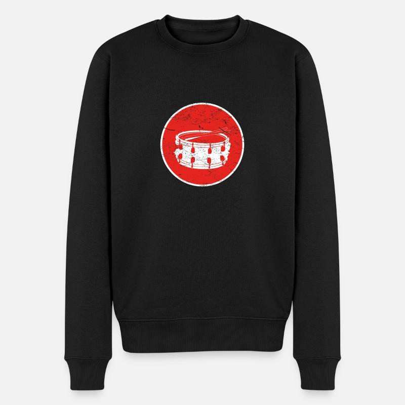 Geschenk drums trommel drum - Männer Premium Bio Pullover - Schwarz