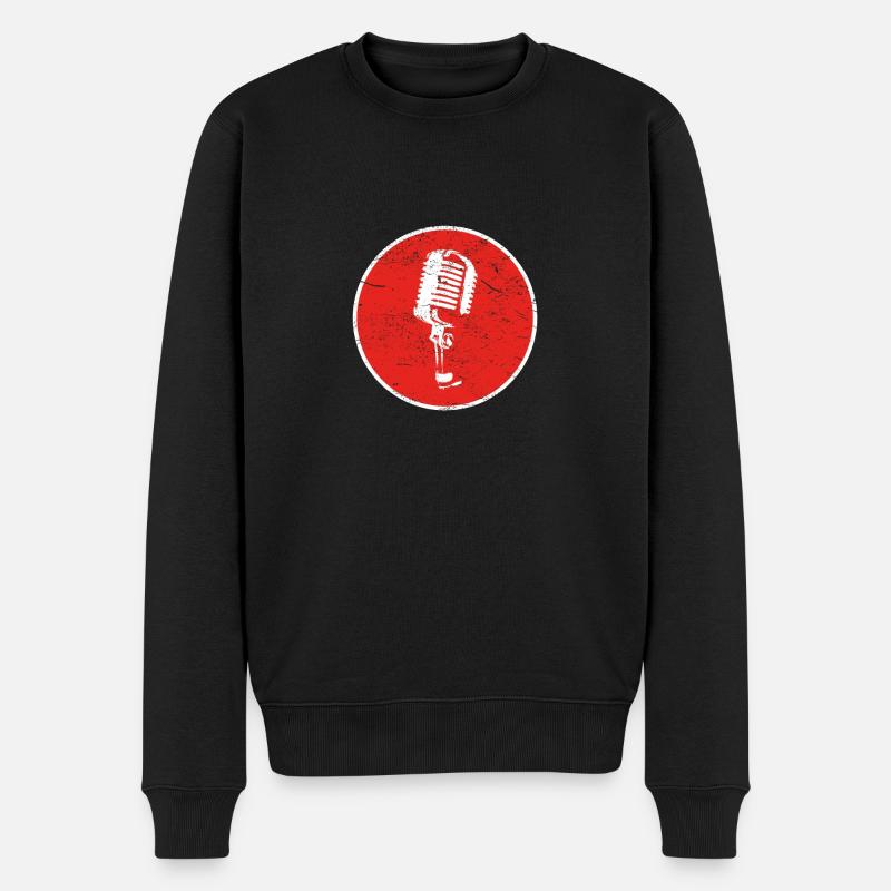 Geschenk MIKROFON MICROFON MIC - Männer Premium Bio Pullover - Schwarz
