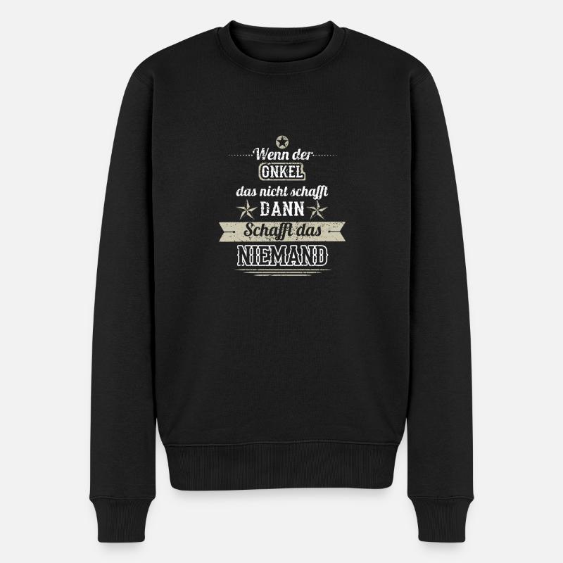 CADEAUX CRÉE L'oncle NO - Pull Premium bio Homme - noir