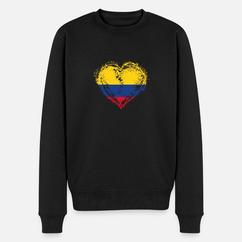 PAYS RACINES AMOUR CADEAU Colombie - Pull Premium bio Homme - noir